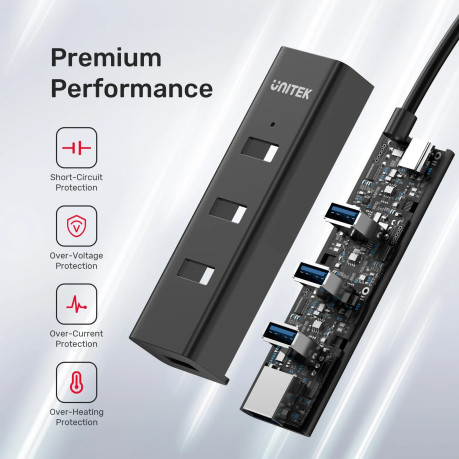 UNITEK TYPE-C TO 4 PORT USB 3.0 + TYPE-C (Y-3089Z01)